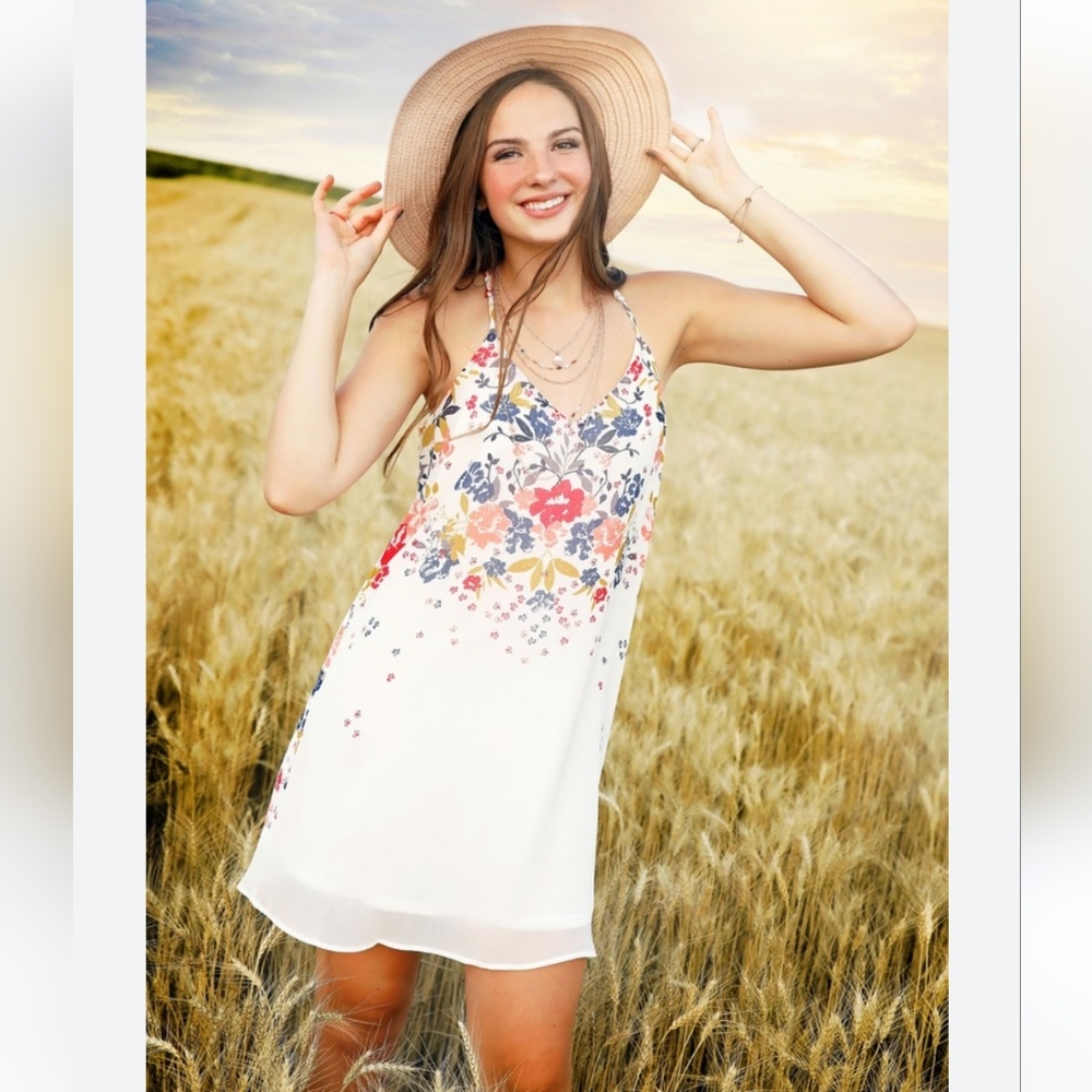 Eye Shadow racer back floral dress.  Sz Xl